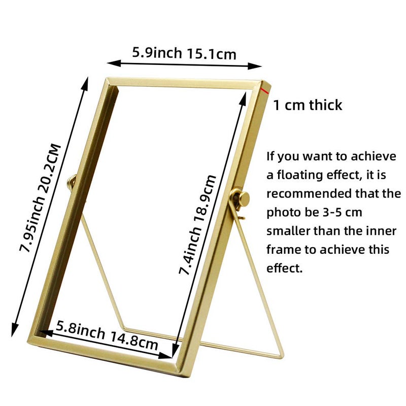 AceList Metal Picture Frames, Set of 3 Ornate Minimal Floating Edge Clear Glass Table Top Easel Stand Photo Frames in Gold, 4 x 6, Assortment Variety - Image 5